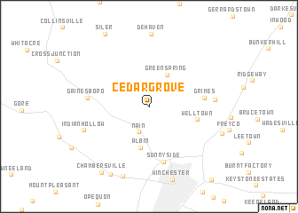 map of Cedar Grove
