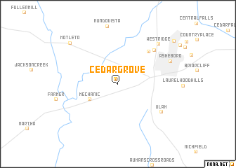 map of Cedar Grove