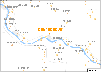 map of Cedar Grove