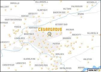 map of Cedar Grove