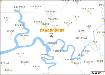 map of Cedar Grove