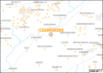 map of Cedar Grove