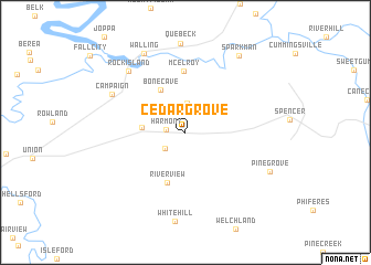 map of Cedar Grove