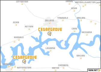 map of Cedar Grove