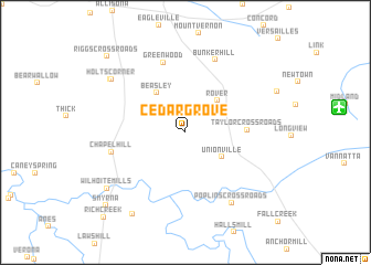 map of Cedar Grove