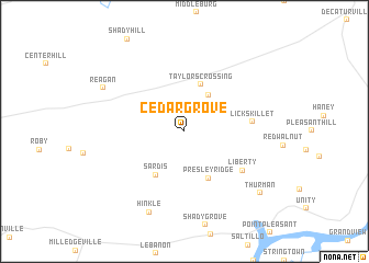 map of Cedar Grove