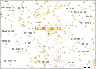 map of Cedar Heights