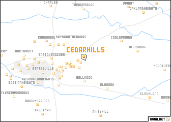 map of Cedar Hills