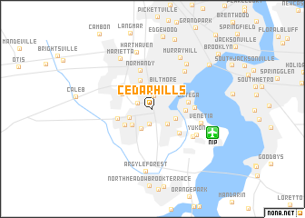 map of Cedar Hills