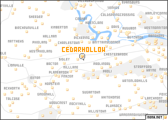 map of Cedar Hollow