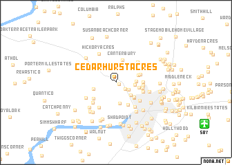 map of Cedarhurst Acres