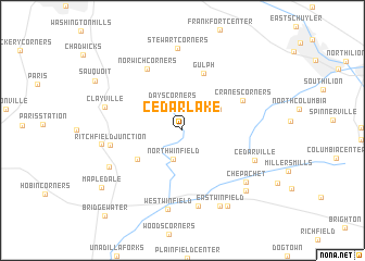 map of Cedar Lake