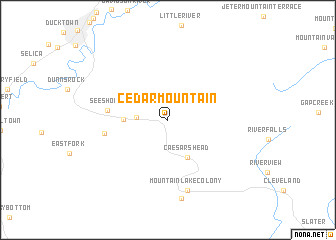map of Cedar Mountain