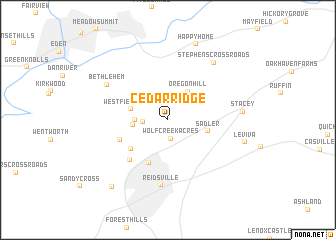 map of Cedar Ridge