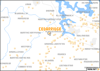 map of Cedar Ridge