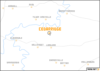 map of Cedar Ridge