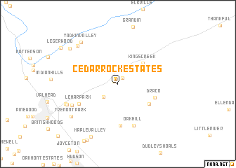 map of Cedar Rock Estates