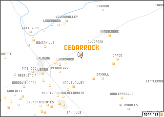 map of Cedar Rock