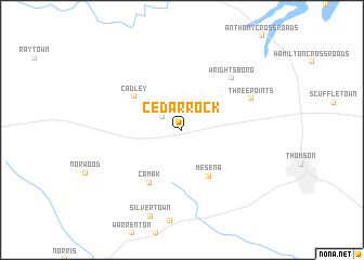 map of Cedar Rock