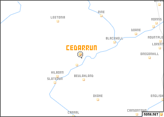 map of Cedar Run