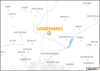 map of Cedar Shores