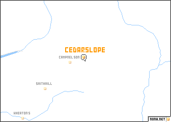 map of Cedar Slope