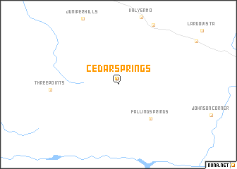 map of Cedar Springs