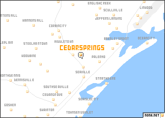 map of Cedar Springs