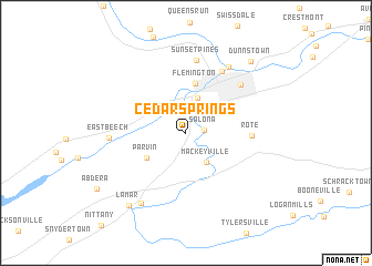 map of Cedar Springs