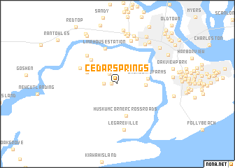 map of Cedar Springs