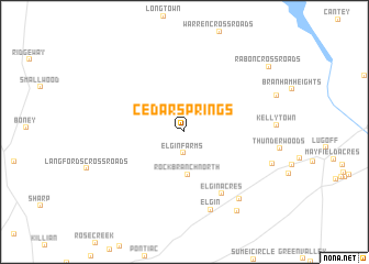 map of Cedar Springs