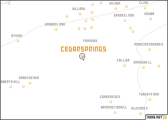 map of Cedar Springs