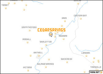 map of Cedar Springs