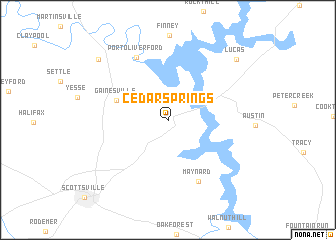 map of Cedar Springs