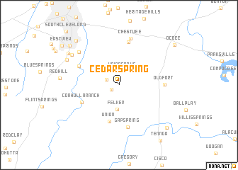 map of Cedar Spring