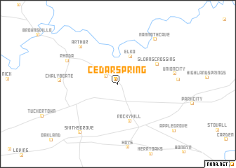 map of Cedar Spring