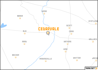 map of Cedarvale