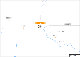 map of Cedar Vale