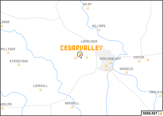 map of Cedar Valley