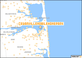 map of Cedarville Mobile Home Park
