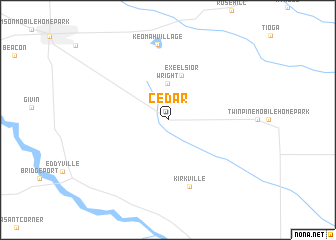 map of Cedar