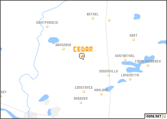 map of Cedar