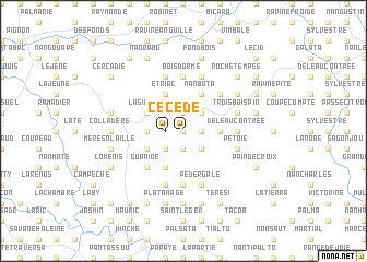 map of Céde