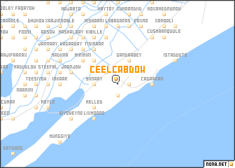 map of Ceel Cabdow