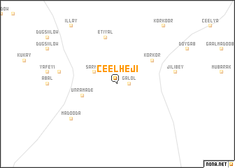 map of Ceel Heji