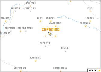 map of Ceferino