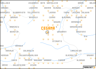 map of Cegama