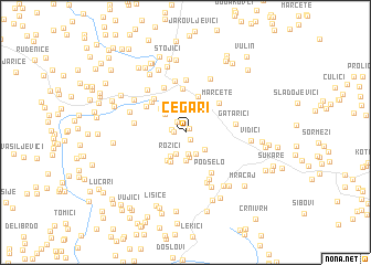 map of Čegari