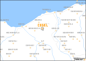 map of Çeğel