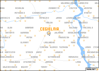 map of Cegielnia